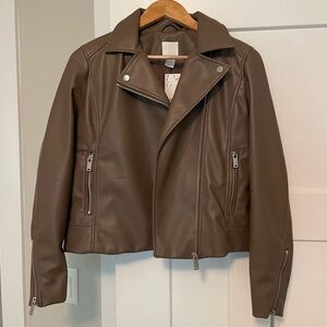 NWT H&M leather jacket